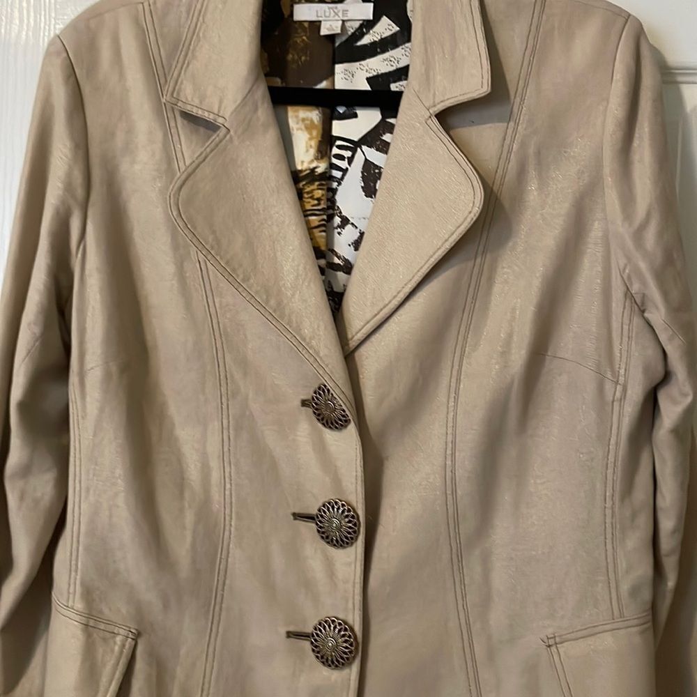 Cache coat jacket beige women size Large - Picture 3 of 10